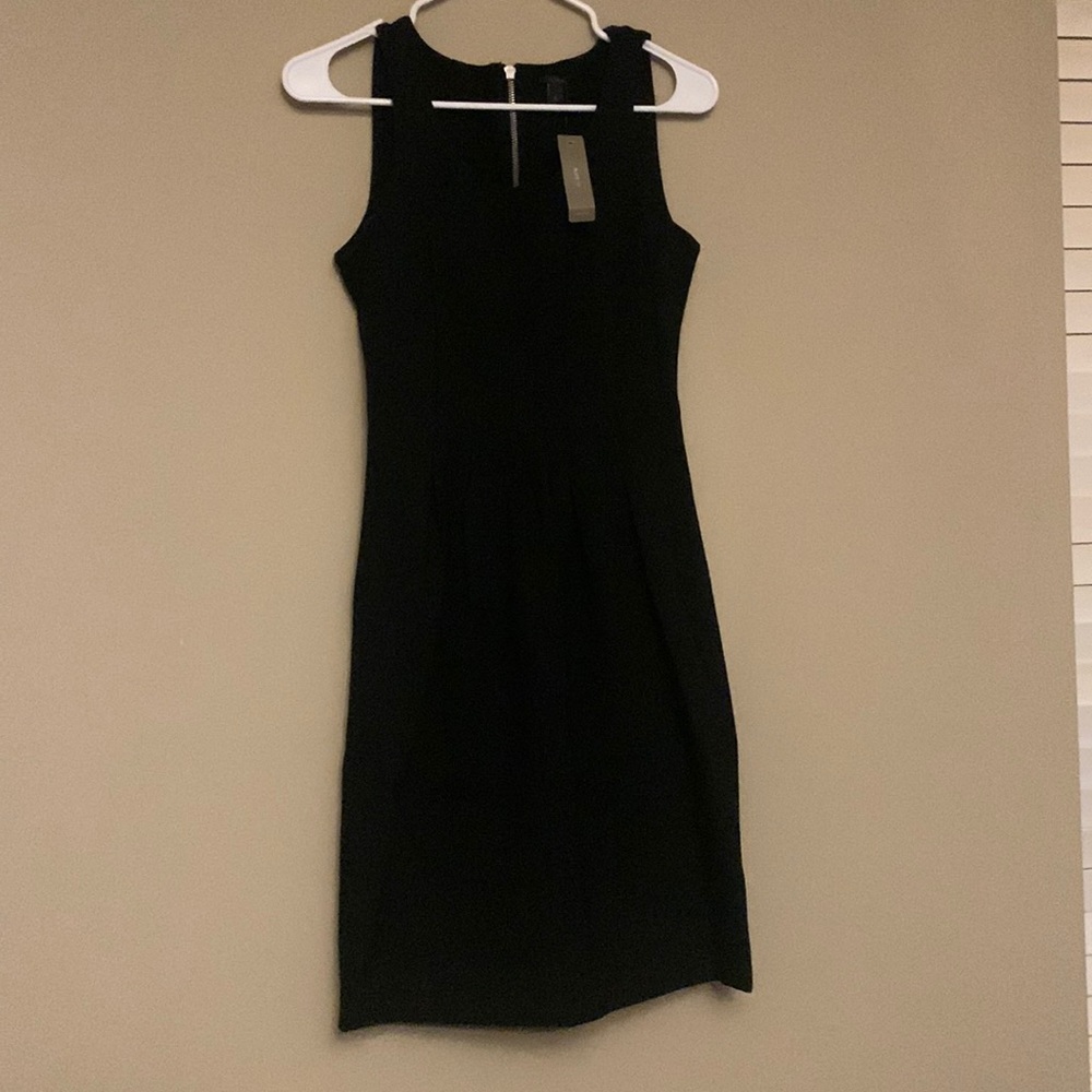 NWT J. Crew Size 0 Black Fit Flare Dress